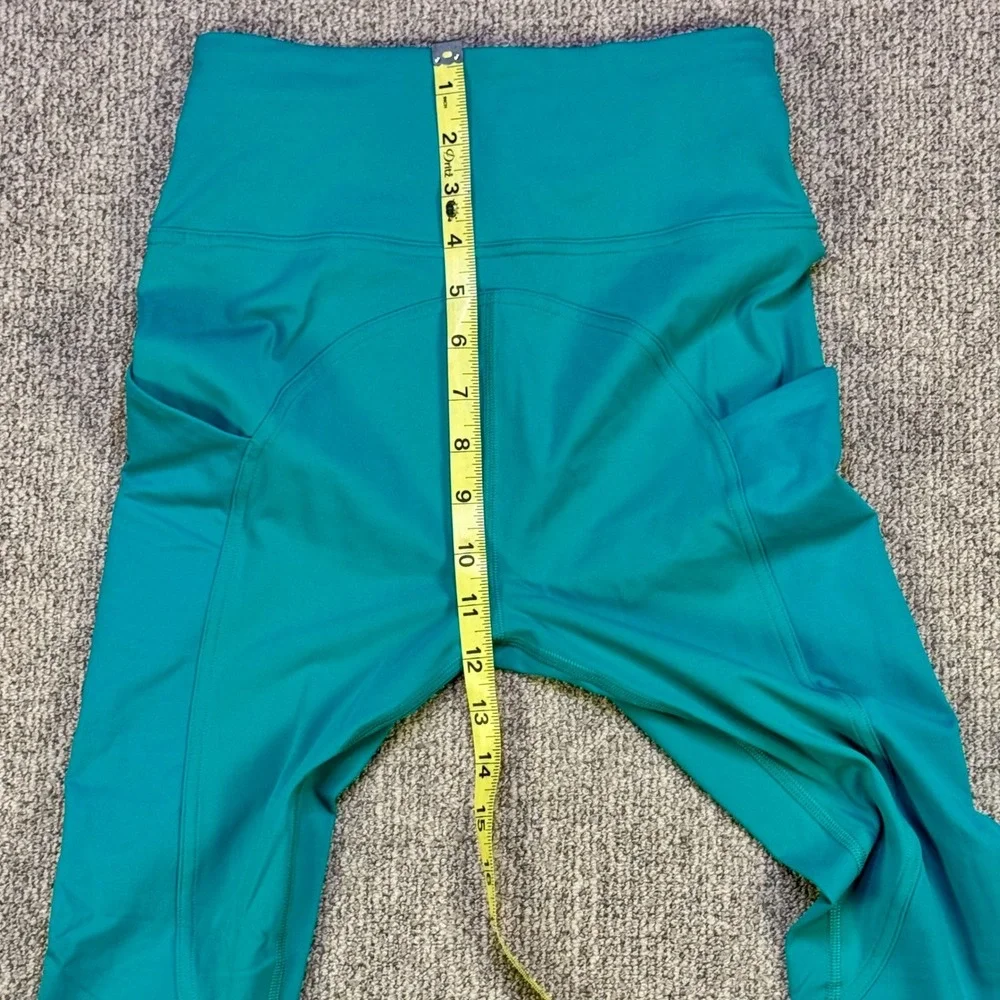 Lululemon Wunder Train High Rise Tight Pockets Size 4 Teal 23.5 Inseam - Picture 9 of 11